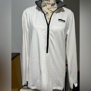 Large Like New PINK Victorias Secret Ultimate White Fleece Half Zip Jacket
